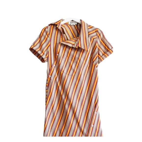 Monse Stripe Deconstructed Dress, Cotton Blend, Size 2, New with tag - Picture 7 of 16